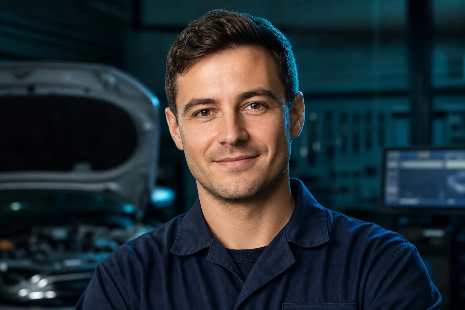 Lukas Berger, Fahrzeugdiagnostiker, Porträtfoto 400x400 Pixel